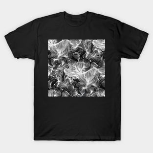 Black and White Shibori Corals T-Shirt